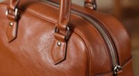 premium leather handbag details