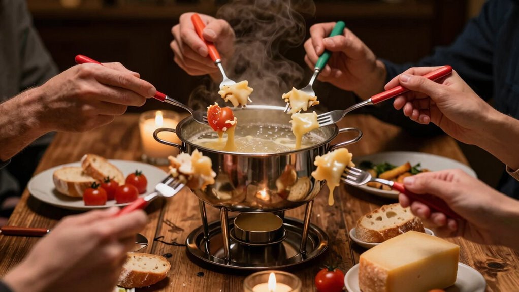 romantic cheese fondue night