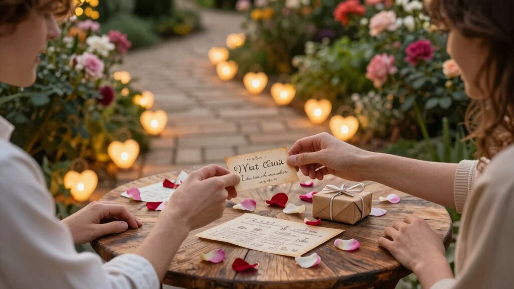 romantic outdoor treasure hunt
