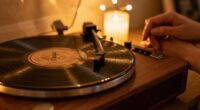 romantic record player night