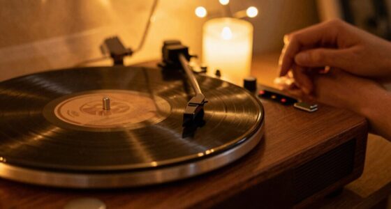 romantic record player night