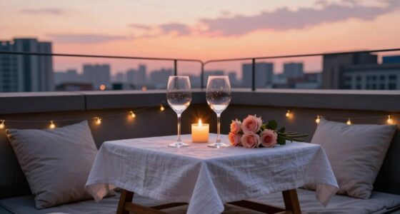 romantic rooftop balcony date