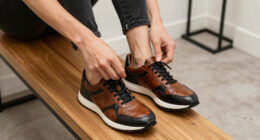 Leather Running Sneakers
