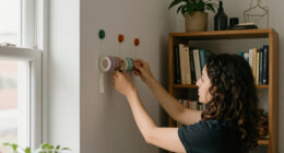 A Renter-Friendly Wall And IKEA BILLY Created A Moody Office