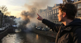 Grote Brand In Woning Op Prinsengracht, Zwarte Rook Boven Centrum Amsterdam - NH Nieuws