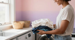 You’d Never Expect To See Ombré Walls In A Laundry Room — But It Works