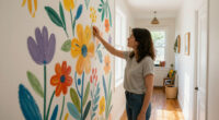 Her Sister Painted Flowers On Her Hallway Walls — Now It’s A Colorful Escape