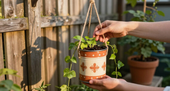 DIYer Upcycles Old Tin Cans Into A Hanging Planter That's 'Cute And Creative!'
