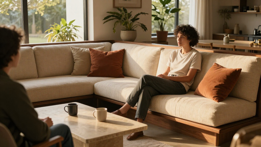 Not A Conversation Pit: This Modern Spin On Living Room Design Brings The Cozy Vibes