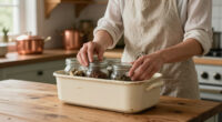 Repurpose A Casserole Holder Into A Spice Rack That Adds Vintage Charm