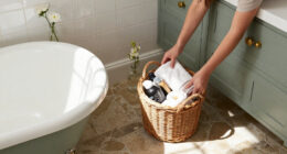 Skip Traditional Bathroom Bins: A Cuter Way To Add Storage And Vintage Charm