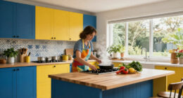This Once Ugly Extension Has Been Transformed Into A Bold And Playful Kitchen Filled With Beautiful Antiques