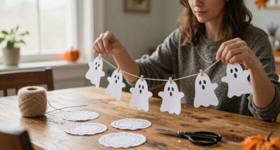 Turn Paper Doilies Into A Dainty Ghost Garland With Vintage Charm