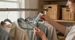 Use An Empty Toothpaste Tube To Double Your Closet Hanging Space